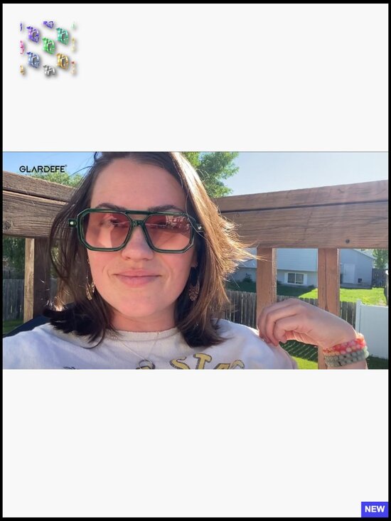 Trendy Retro Aviator Square Sunglasses for Women Men UV Protection Classic